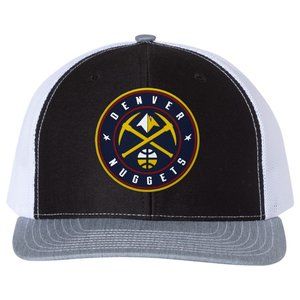 Denver Nuggets 3D PVC Rubber Patch Hat- Black/ White/ Heather Grey